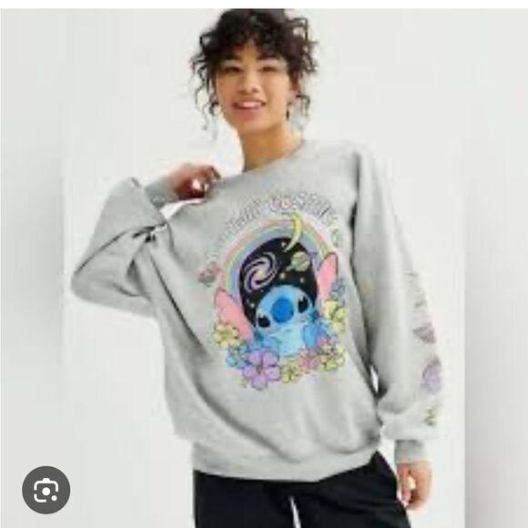 Stitch Lilo and stitch Cosmic Gray Sweatshirt with Vibrant Graphic Design - Picture 1 of 3